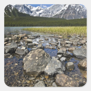 Pegatina Cuadrada Canadá, Alberta, Montañas Rocosas, Banff Nacional