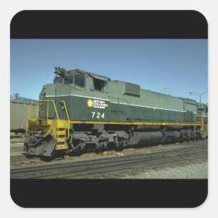 Pegatina Cuadrada Canadá, British Columbia_Trains of the World