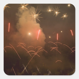 Pegatina Cuadrada CANADÁ, British Columbia, Victoria. Verano