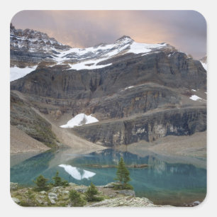 Pegatina Cuadrada Canadá, Columbia Británica, Parque Nacional Yoho.