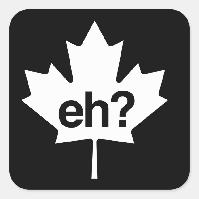 Pegatina Cuadrada ¿Canadá? Hoja de arce (Anverso)
