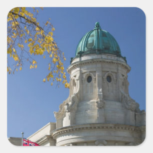 Pegatina Cuadrada CANADÁ, Manitoba, Winnipeg: Los tribunales de jus