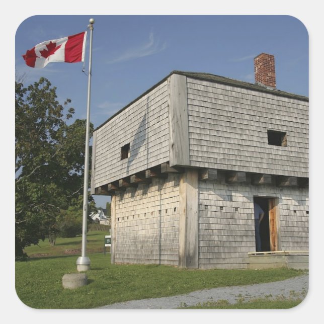 Pegatina Cuadrada Canadá, Nueva Brunswick, St Andrews. San Andrés 2 (Anverso)