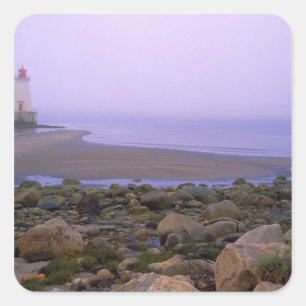 Pegatina Cuadrada Canadá, Nueva Escocia, condado de Shelburne.