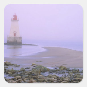 Pegatina Cuadrada Canadá, Nueva Escocia, condado de Shelburne. 3