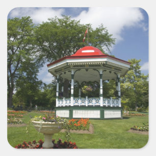 Pegatina Cuadrada Canadá, Nueva Escocia, Halifax, Jardines Públicos.