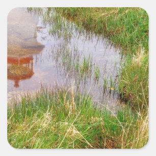 Pegatina Cuadrada Canadá, Nueva Escocia, Peggy's Cove.