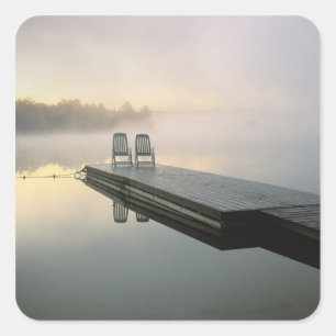 Pegatina Cuadrada Canadá, Ontario, Parque Provincial de Algonquin,