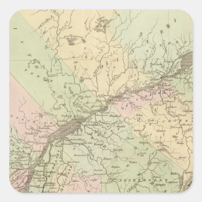 Pegatina Cuadrada Canadá oriental (Anverso)