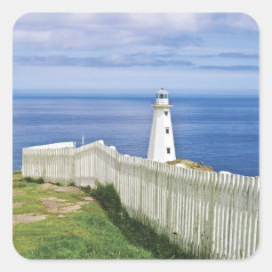 Pegatina Cuadrada Canadá, Terranova, Cape Spear National 2