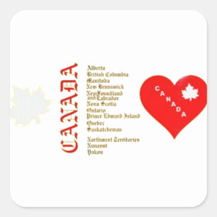PEGATINA CUADRADA CANADAFIRST