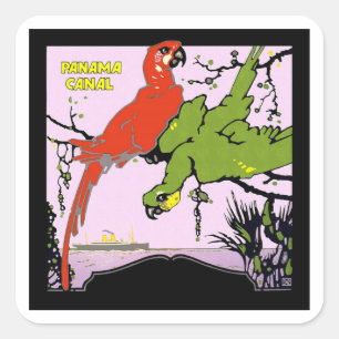 Pegatina Cuadrada Canal de Panamá