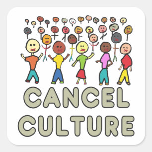 Pegatina Cuadrada Cancelar la referencia cultural