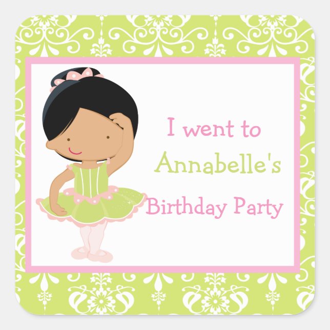 Pegatina Cuadrada Canción de baloncesto afro-estadounidense 'Fui a' (Anverso)