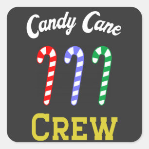 Pegatina Cuadrada Candy Cane Crew