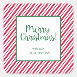 Pegatina Cuadrada Candy Cane Strike