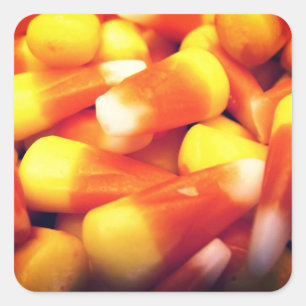 Pegatina Cuadrada Candy Corn