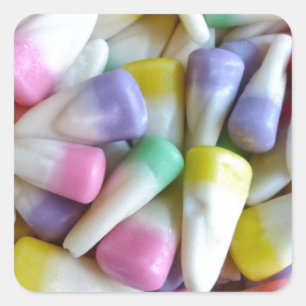 Pegatina Cuadrada Candy Corn de Pascua