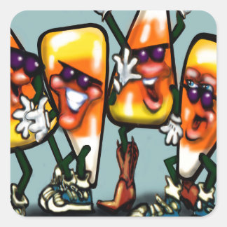 Pegatina Cuadrada Candy Corn Gang