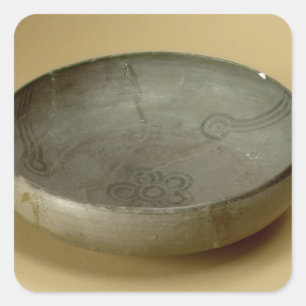 Pegatina Cuadrada Cañería pintada de terracota, Hastinapur, 800-400