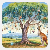 Canguro bajo gumtree con Navidades baubles