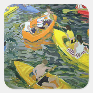 Pegatina Cuadrada Canoes Wickstead Park