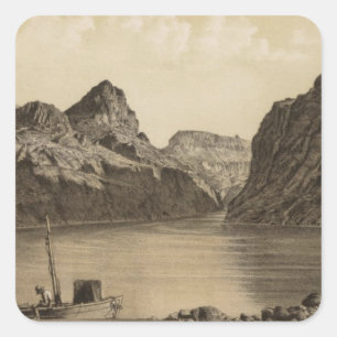 Pegatina Cuadrada Canon negro, el río Colorado