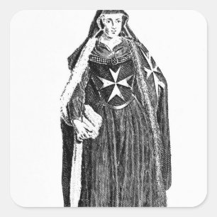 Pegatina Cuadrada Canonesa de la orden de St. John de Jerusalén