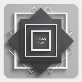 Pegatina Cuadrada Capa Arquitectónica de Cuadrícula de Diamante Mono