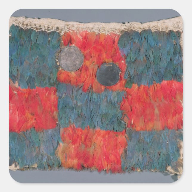 Pegatina Cuadrada Capa de plumas (Anverso)