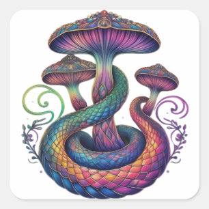 Pegatina Cuadrada Capas mágicas