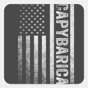 Pegatina Cuadrada Capibarica 4.ª capibara Lover