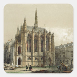 Pegatina Cuadrada Capilla de La Sainte, París