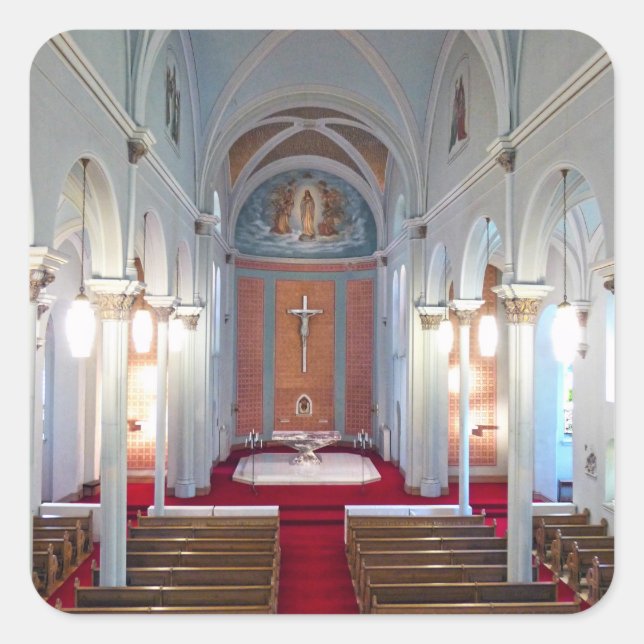 Pegatina Cuadrada Capilla de San José (Anverso)