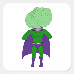 Pegatina Cuadrada Capitán Cabbage