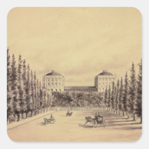 Pegatina Cuadrada Capitolio de los Estados Unidos en la Avenida Penn