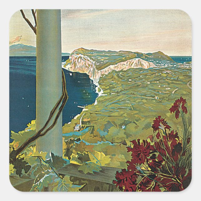 Pegatina Cuadrada Capri (Anverso)