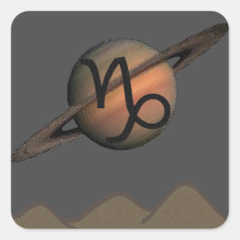 Pegatina Cuadrada Capricornio