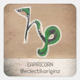 Pegatina Cuadrada Capricornio