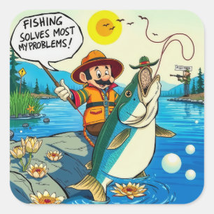 Pegatina Cuadrada ¡Capturando buenas vibraciones!