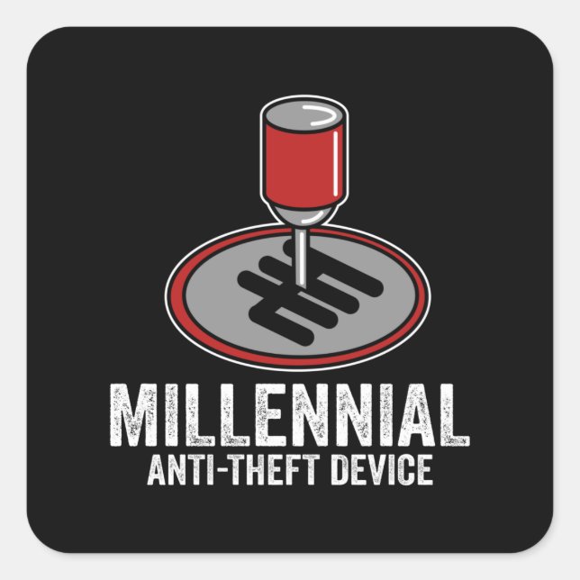 Pegatina Cuadrada Car Manual Transmission Shift Gear (Anverso)