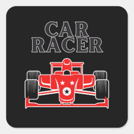 Pegatina Cuadrada Car Racer