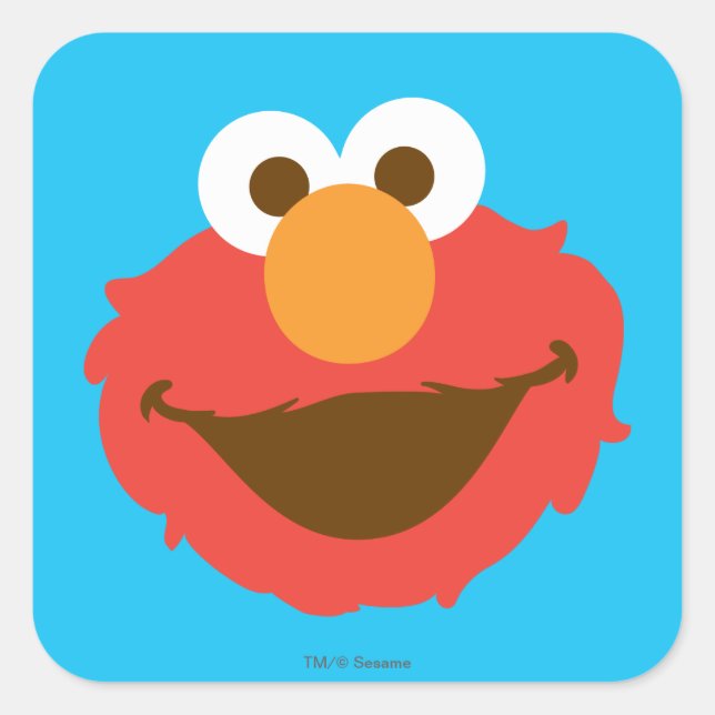 Pegatina Cuadrada Cara de Elmo (Anverso)