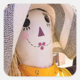 Pegatina Cuadrada Cara de la granja