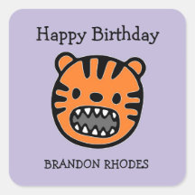 Cara de tigre marrón linda morada