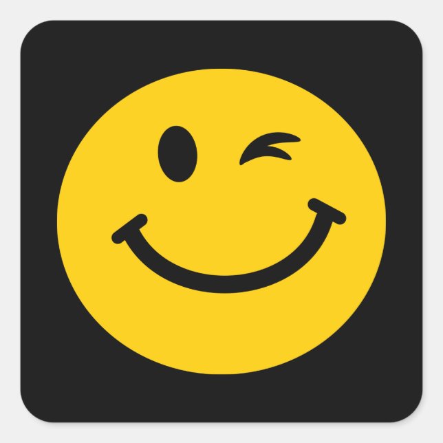 Pegatina Cuadrada Cara de viento (Anverso)