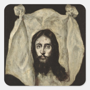 Pegatina Cuadrada Cara del Cristo
