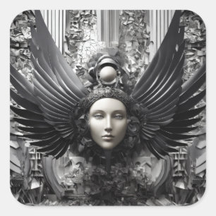 Pegatina Cuadrada Cara recta