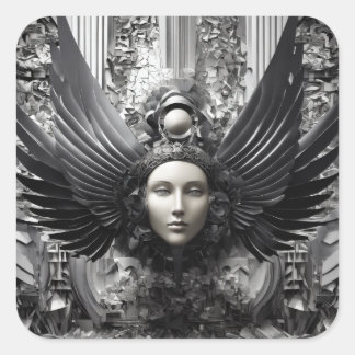 Pegatina Cuadrada Cara recta