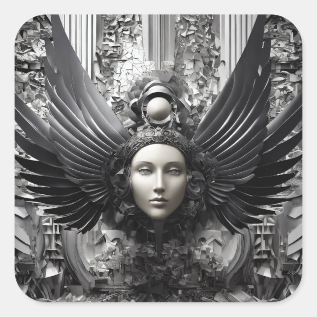 Pegatina Cuadrada Cara recta (Anverso)